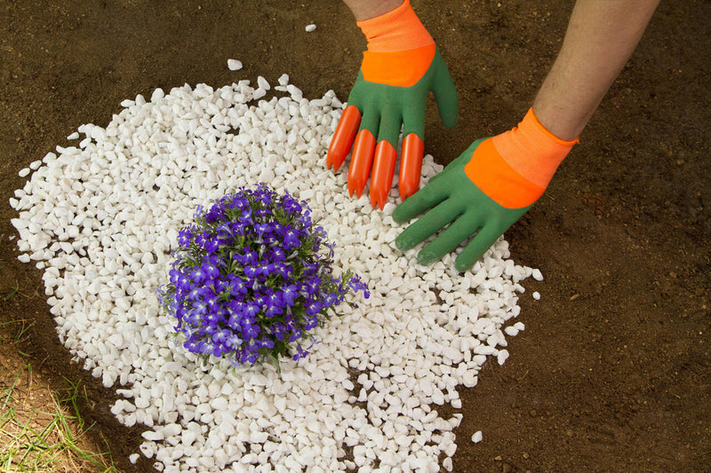 Guantes de jardinería a prueba de agua con garras para cavar, plantar y rastrillar