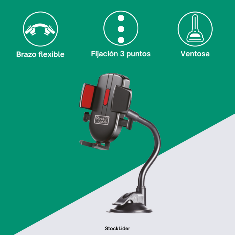 Soporte móvil para coche con brazo flexible