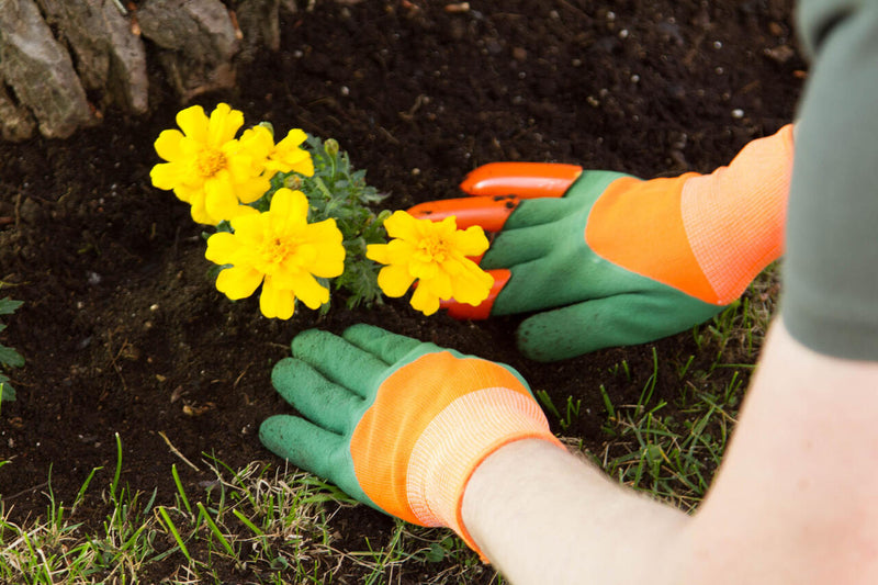 Guantes de jardinería a prueba de agua con garras para cavar, plantar y rastrillar