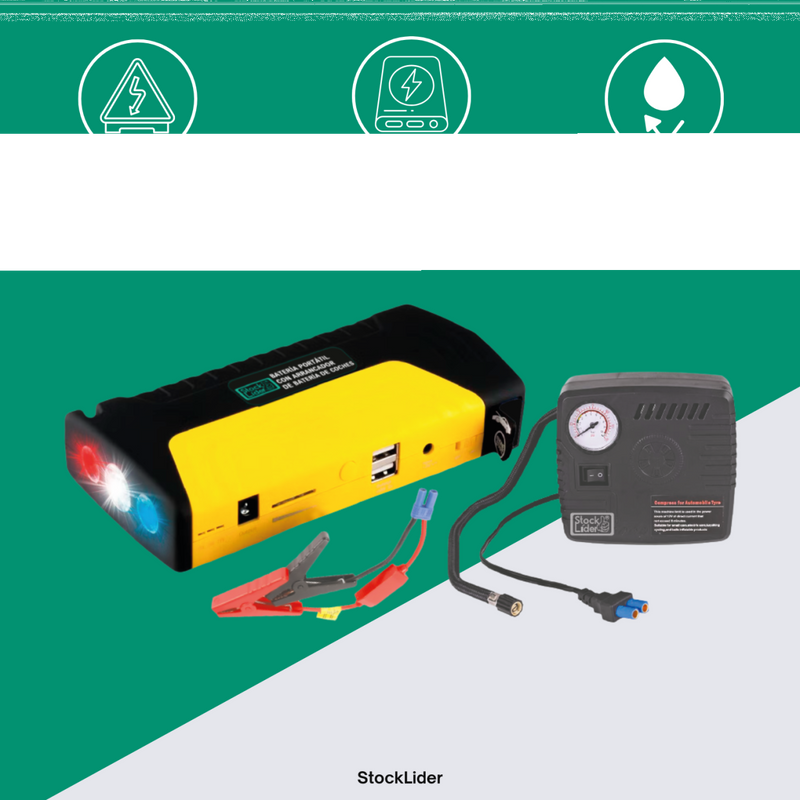 Arrancador para coches con compresor de aire